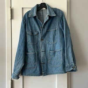 Vintage 1970s Key Imperial perfectly faded and worn denim chore jacket